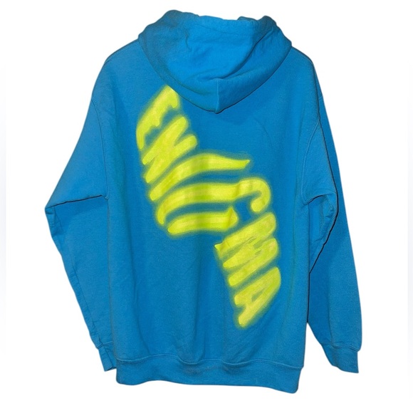 Lady Gaga Official Enigma Tour Pullover Hoodie Blue Unisex Medium - Picture 2 of 3